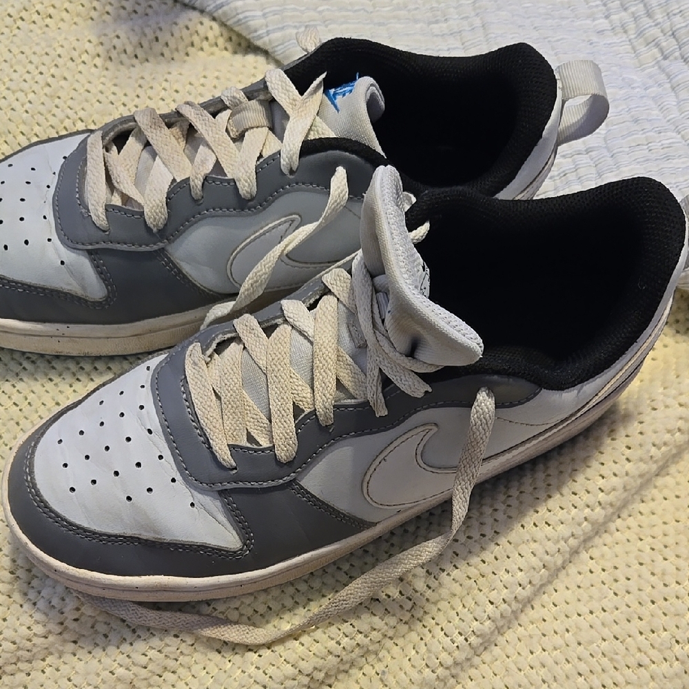 Nike Gray and White Sneakers